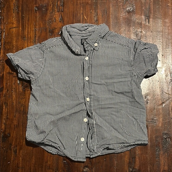 CHILDRENS PLACE EUC BOYS TOP SHIRT COTTON CHECKERED SUMMER FALL SIZE 18 MONTHS - Picture 1 of 3